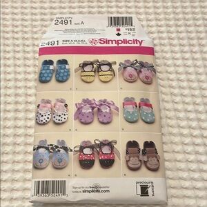 Simplicity pattern Baby Walker Shoes